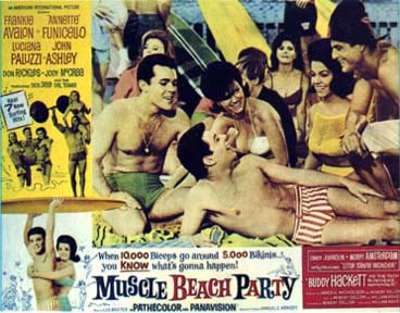 Muscle Beach Party lobby card